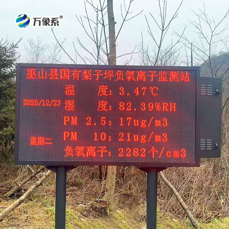 巫山縣梨子坪生態監測再升級-萬象環境負氧離子監測站正式投用